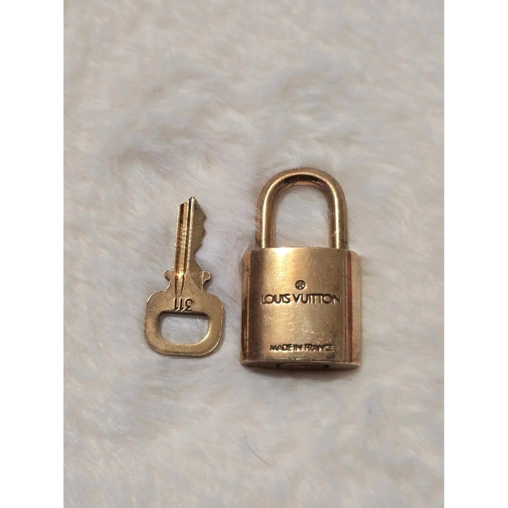LOUIS VUITTON LV lock & Key Set Gold-Tone Vintage